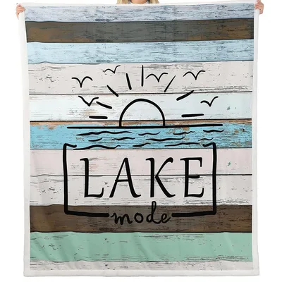 Lake Mode Sunset Over Blanket: Rustic Lake Life Design