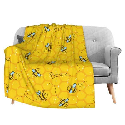 Honeycomb Bees Pattern Blanket for Nature Lovers