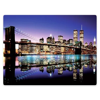 New York City Skyline Brooklyn Blanket: Urban Nightscape Design