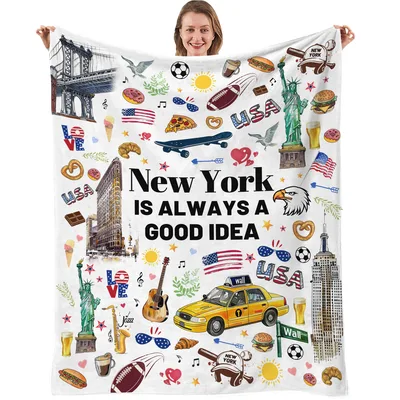 Funny Blanket Ideas: New York Is Always A Good Idea Print