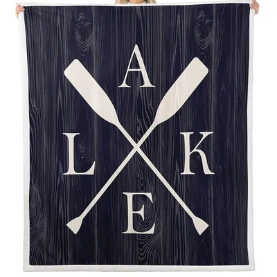 Lake House Oars Wood Blanket: Nautical Design for Cabin Living