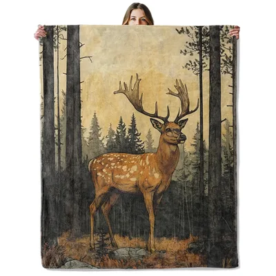 Whitetail Deer in Forest Blanket No. 2 – Whitetail Deer