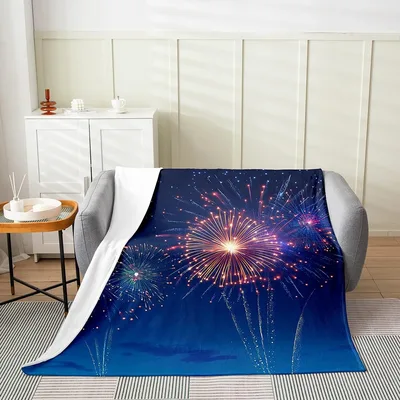 Fireworks Night Sky Blanket: Capture a Vibrant Celestial Display