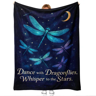 Dragonflies Dancing Under Night Blanket: Celestial Art