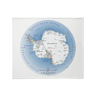 Antarctica Map Design Blanket: Polar Geography Art for Explorers