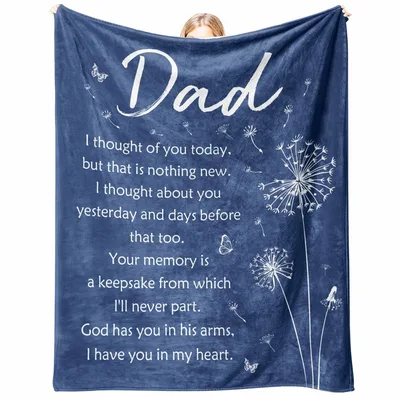 Memorial Dad Blanket: A Poem Kept Close