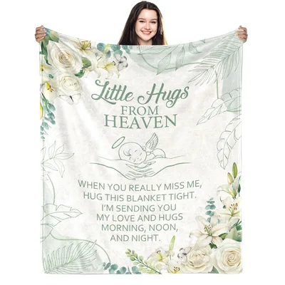 Baby Angel Memorial Loss Blanket: Little Hugs from Heaven Design