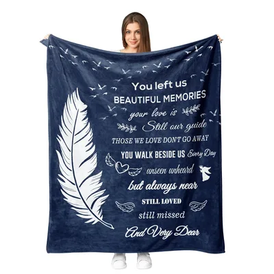 Memorial Feather Poem Blanket: A Soft Tribute to Lost Loved Ones