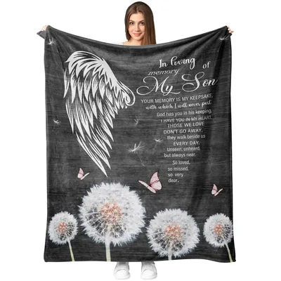 Angel Wings Blanket: In Loving Memory of My Son Design
