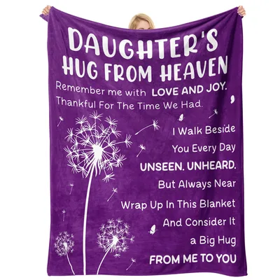 Memorial Daughter Dandelion Blanket: A Hug from Heaven for Remembrance