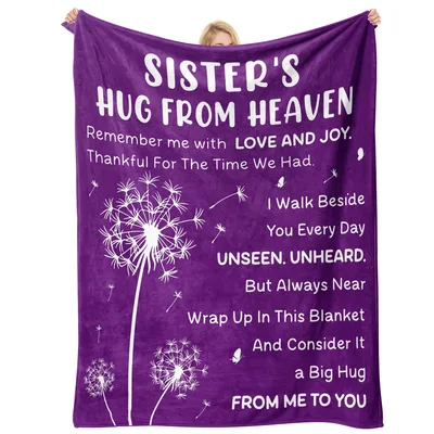 Memorial Sister Dandelion Sympathy Blanket