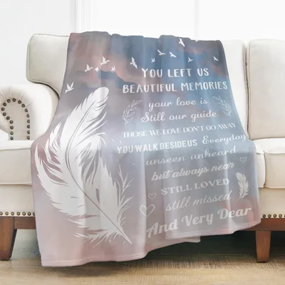Memorial Feather Sympathy Blanket: A Soft Tribute to Lost Loved Ones