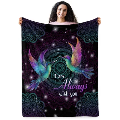 Hummingbird Mandala Memorial Blanket: I am Always with you Design