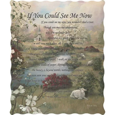 Memorial Poem Sympathy Heaven Blanket: If You Could See Me Now