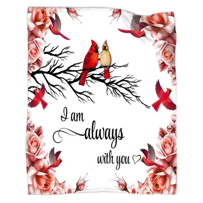 Cardinals Always Blanket: I Am Always With You Memorial Design