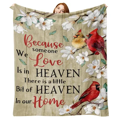 Cardinal Magnolia Heaven Home Blanket features red birds