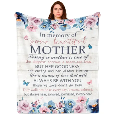 Memorial Mother Flowers Blanket: A Tribute to Lost Mom