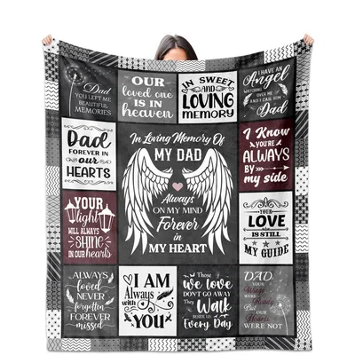Memorial Dad Angel Wings Blanket: A Tribute to a Father in Heaven