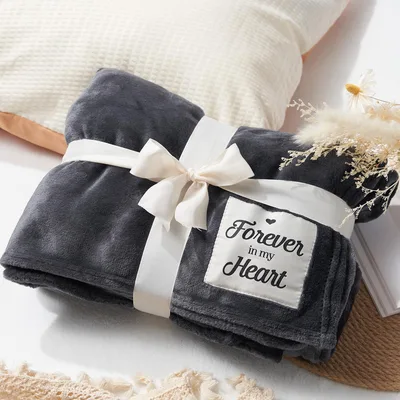 Memorial Sympathy Heart Blanket: Forever in My Heart Design