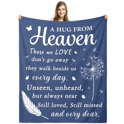 Memorial Sympathy Remembrance Blanket A Hug From Heaven Design