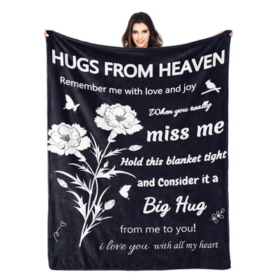 Memorial Sympathy Blanket Hugs From Heaven Design for Grief Support