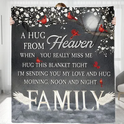 Hugs from Heaven Blanket: A Memorial Gift for Family and Grandparents