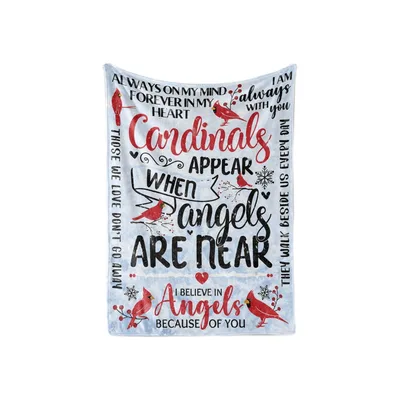 Cardinals Appear When Angels Are Near Blanket: Memorial Comfort Design
