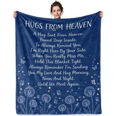 Hugs from Heaven Memorial Blanket: Dandelion Sympathy Design