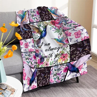 Hummingbirds Always Blanket: I am always with you design