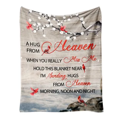 A Hug from Heaven Blanket No. 2: Cardinal Memorial Design