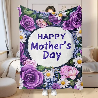 Mothers Day Blanket Floral Design for Mom