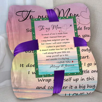 Mother Daughter Blanket: To My Mom Sentimental Gift for Family Love