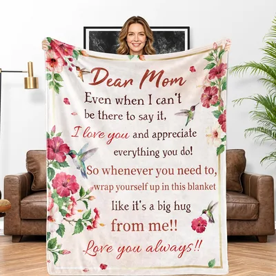 Hummingbird Mom Blanket: A floral tribute
