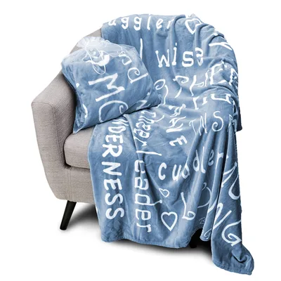 Cuddler Mom Blanket featuring handwritten typography