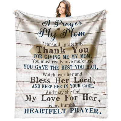 Mom Prayer Cross Blanket: A Heartfelt Prayer for My Mom Design