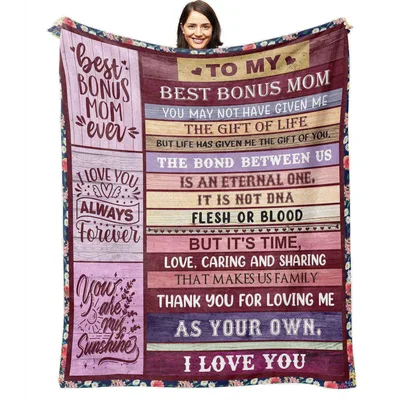 Stepmom Letter Sentiment Blanket: A Bonus Mom Love Note