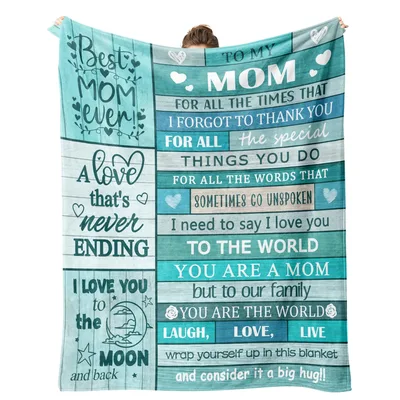 Teal Wood Plank Mom Blanket: A Love That Never Ends