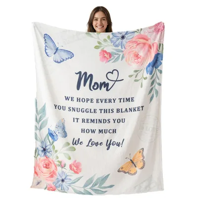 Mom Love Floral Butterfly Blanket: A Sentimental Gift for Mother