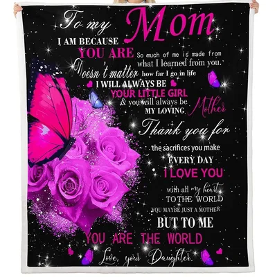 Mom Daughter Letter Blanket: A Starry Tribute to Moms
