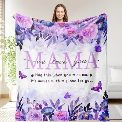 Mom Floral Blanket: A Watercolor Design Celebrating Mama