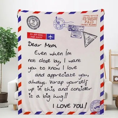 Airmail Hug Letter Blanket: A Personal Note for Mom
