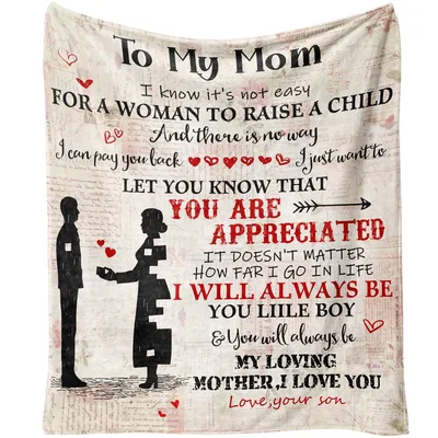 Mom from Son Letter Blanket: A Heartfelt Message for Your Mother
