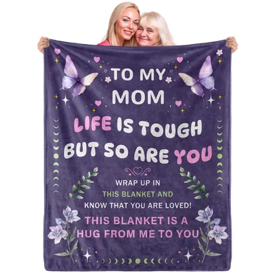 To My Mom Life Blanket: Tough But So Are You Design