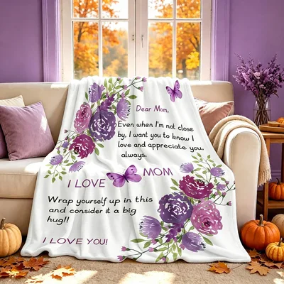 Mom Letter Flowers Blanket: A Sentimental Gift for Distant Children