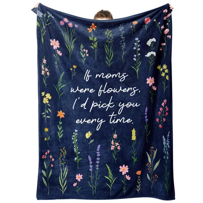 Mom Flowers Floral Blanket: A Botanical Tribute to Moms