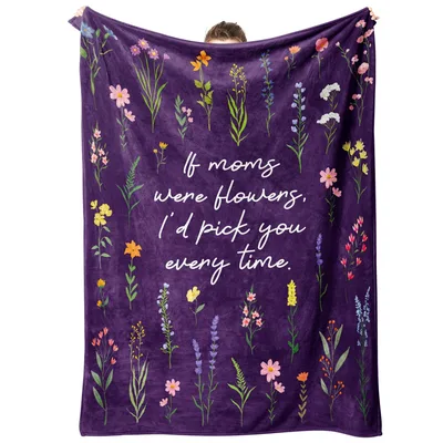 Mom Wildflowers Quote Blanket: A Floral Tribute to Moms