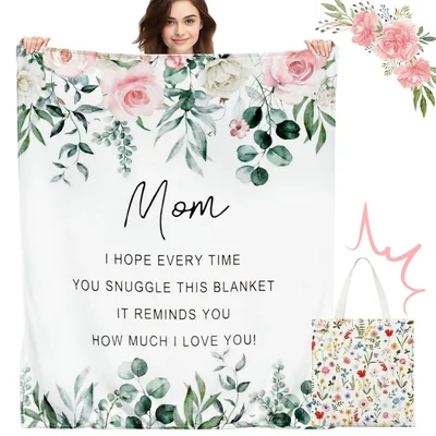 Mom Floral Message Blanket: A Soft Tribute to Motherly Love