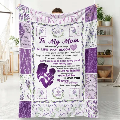 Mom Lavender Floral Blanket: A Poetic Tribute to Motherhood