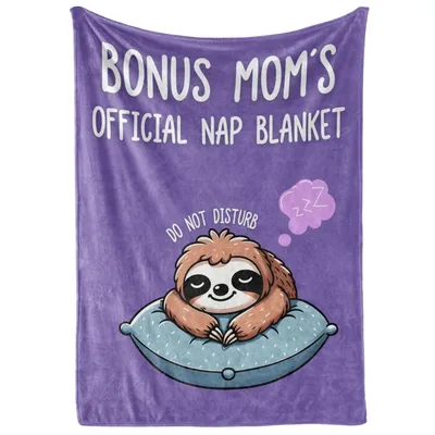 Stepmom Sloth Nap Blanket Official Bonus Mom Gift
