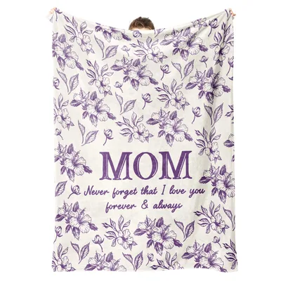 Mom Never Forget Blanket: Floral Design for Mom